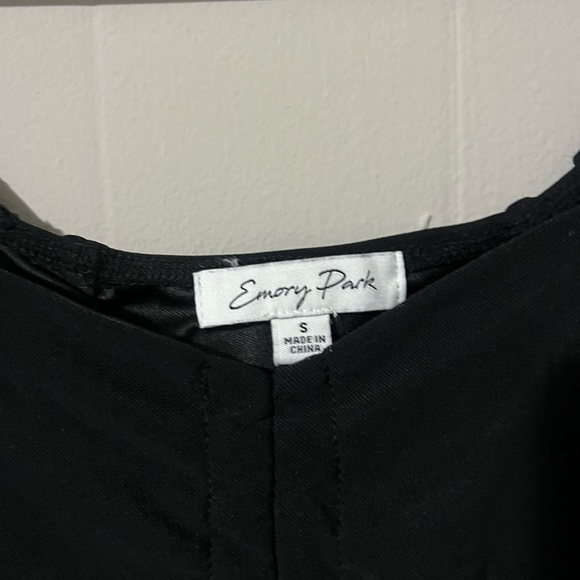 Emory Park Black Sheer Sleeve Blouse - Picture 2 of 3